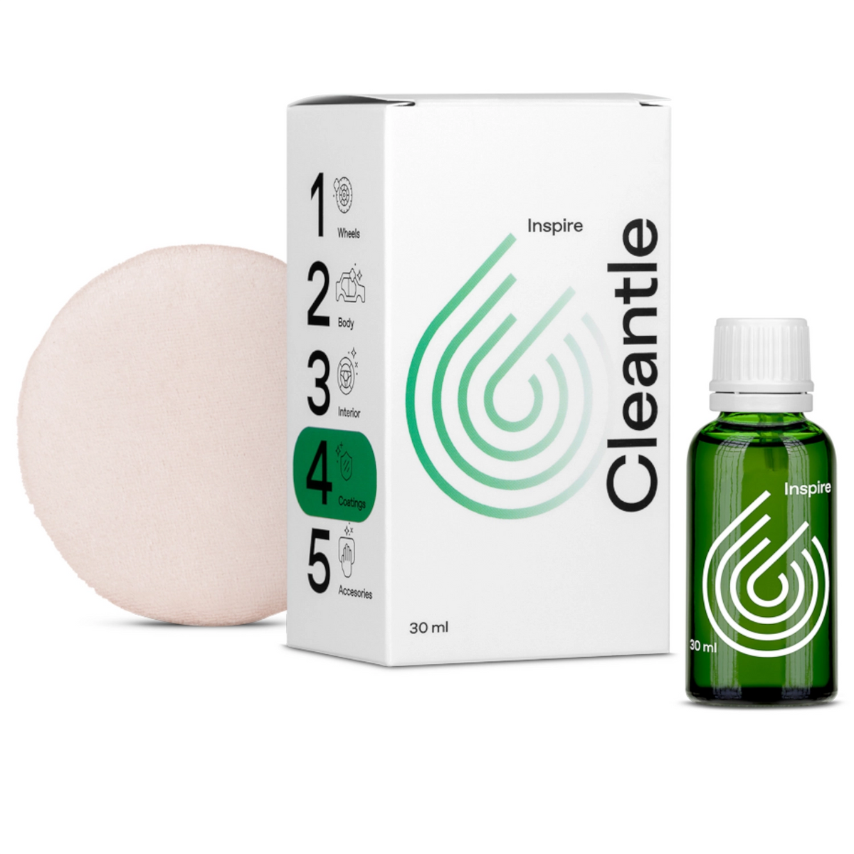 Cleantle Inspire - powłoka ceramiczna nowej generacji z dodatkiem CNT, trwałość 1,5 roku 30ml