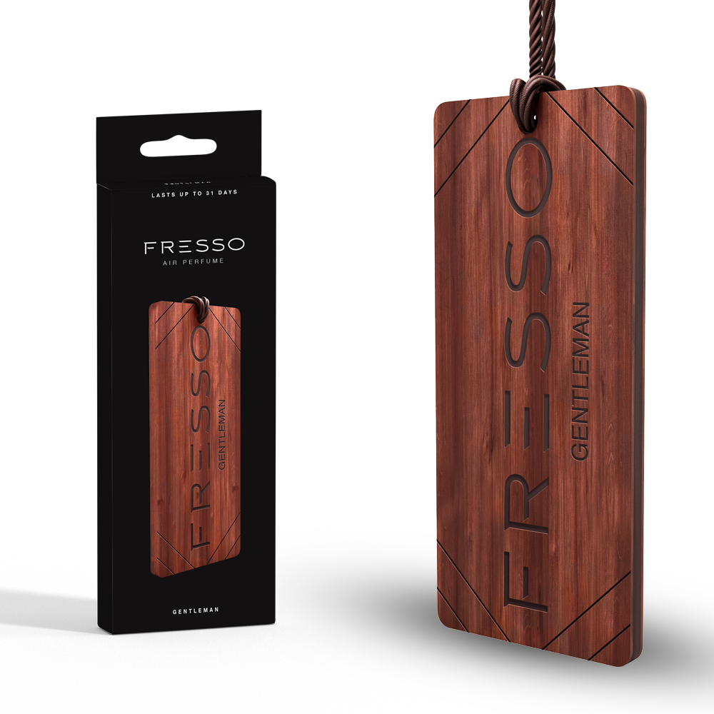 Fresso Gentleman - ekskluzywna drewniana zawieszka zapachowa do samochodu