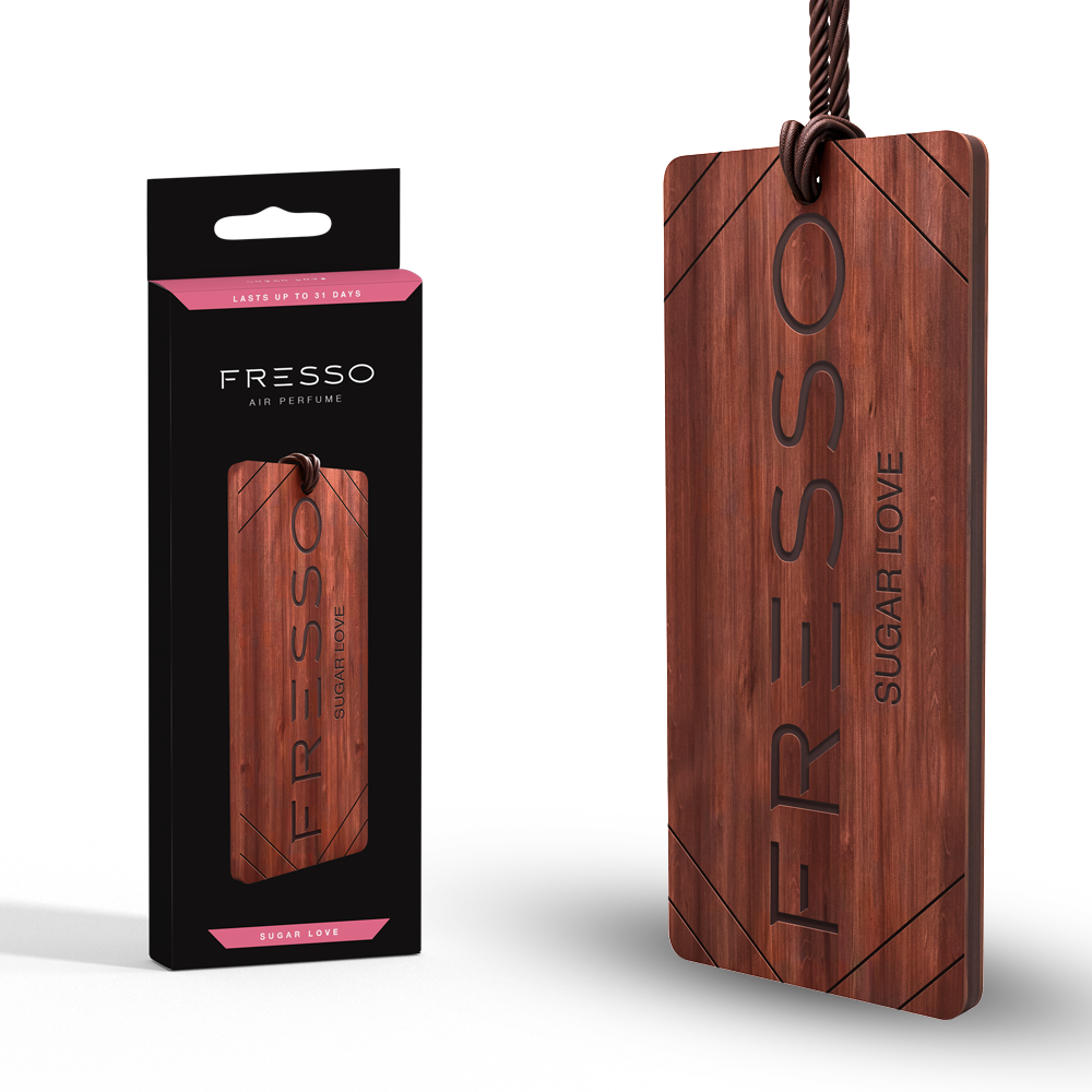 Fresso Sugar Love - ekskluzywna drewniana zawieszka zapachowa do samochodu