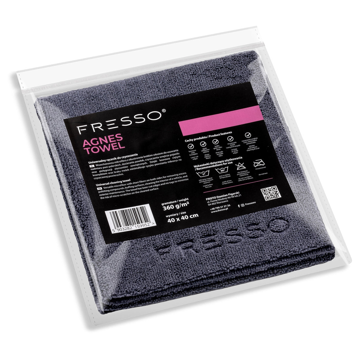 Fresso Agnes Towel - wszechstronna mikrofibra z krótkim włosiem 40x40 cm