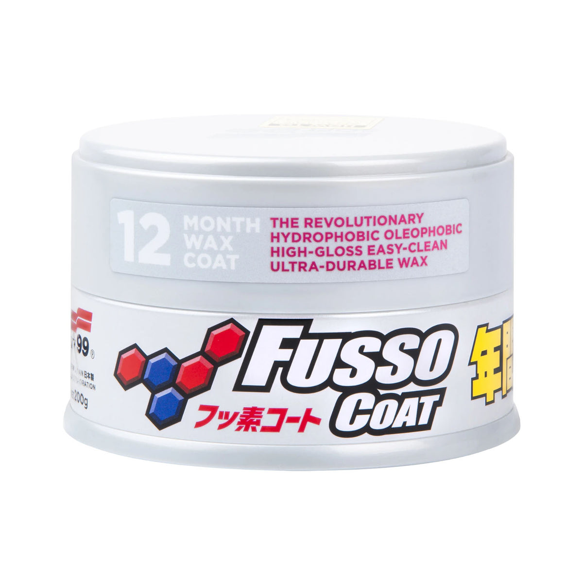 Soft99 New Fusso Coat 12 Months Light Wax - syntetyczny wosk do jasnych lakierów z ochroną do 12 miesięcy 200g