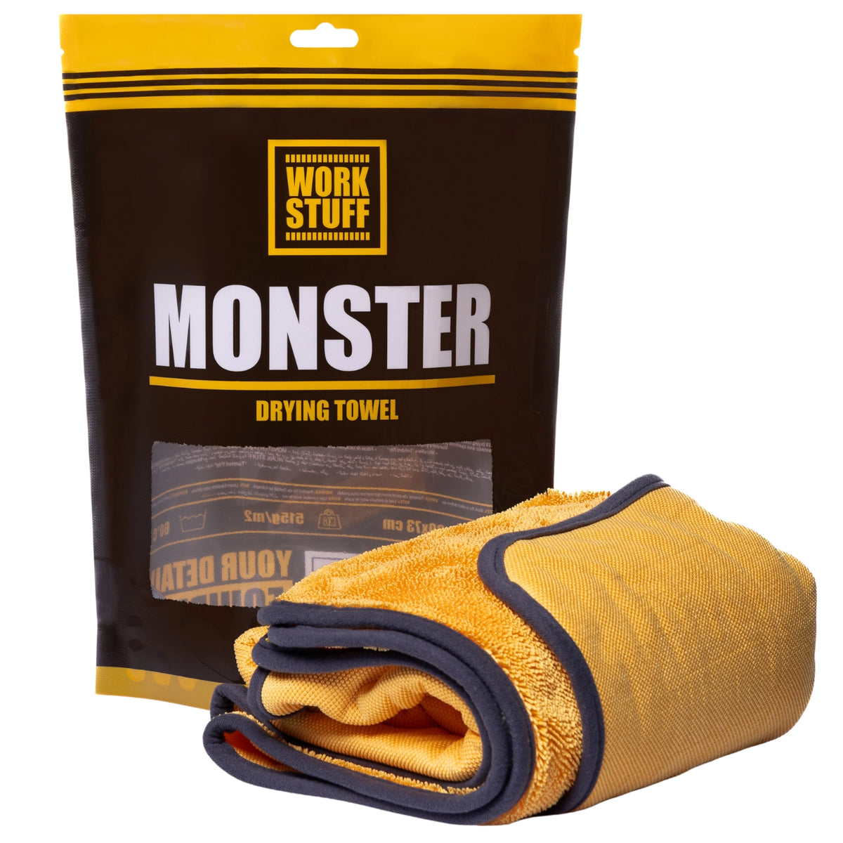 Work Stuff Monster Drying Towel - profesjonalny ręcznik z mikrofibry Twisted Pile do osuszania auta 90x73cm