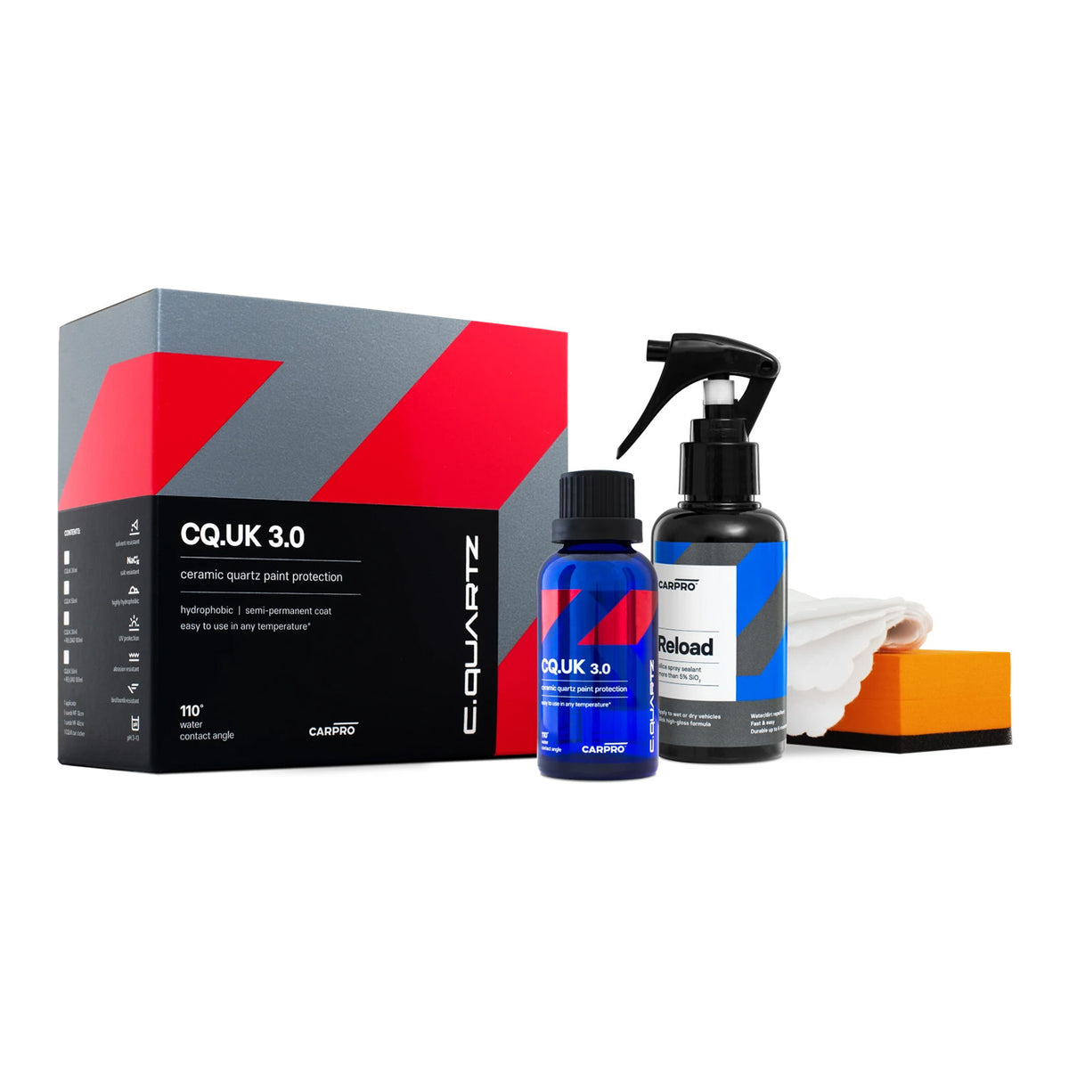 CARPRO CQuartz UK Edition 3.0 - łatwa w aplikacji powłoka kwarcowa SiO2 70%, zestaw 30ml + Reload 100ml